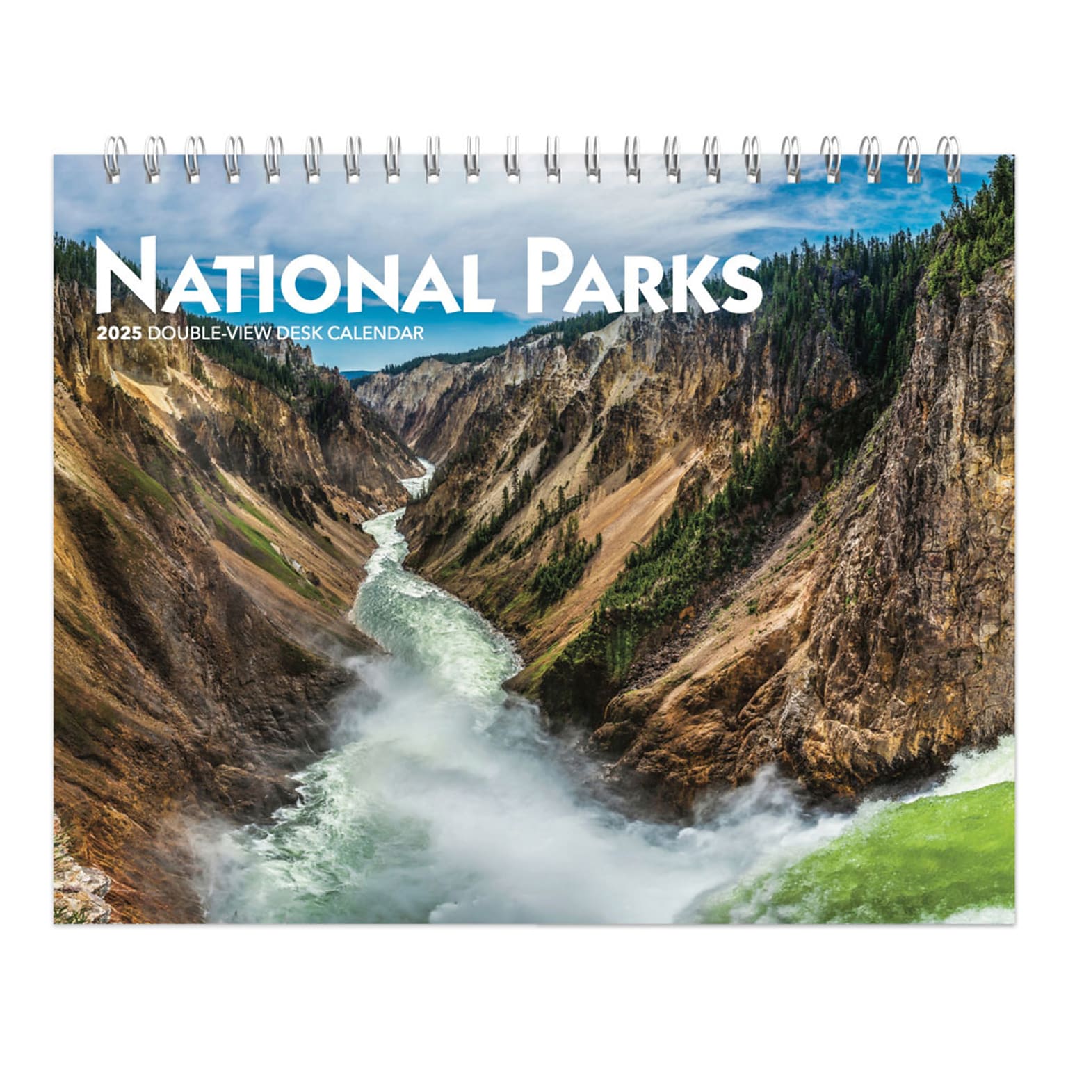 2025 BrownTrout National Parks 7.5 x 6 Monthly Double-View Easel Desk Calendar, (9781975478469)