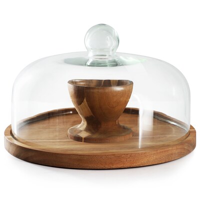 MegaChef Acacia Wood Cake Stand, Wood (935122132M)