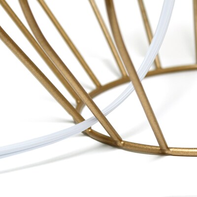 Simple Designs Geometrically Wired Table Lamp, Black on Copper (LT2086-BOC)