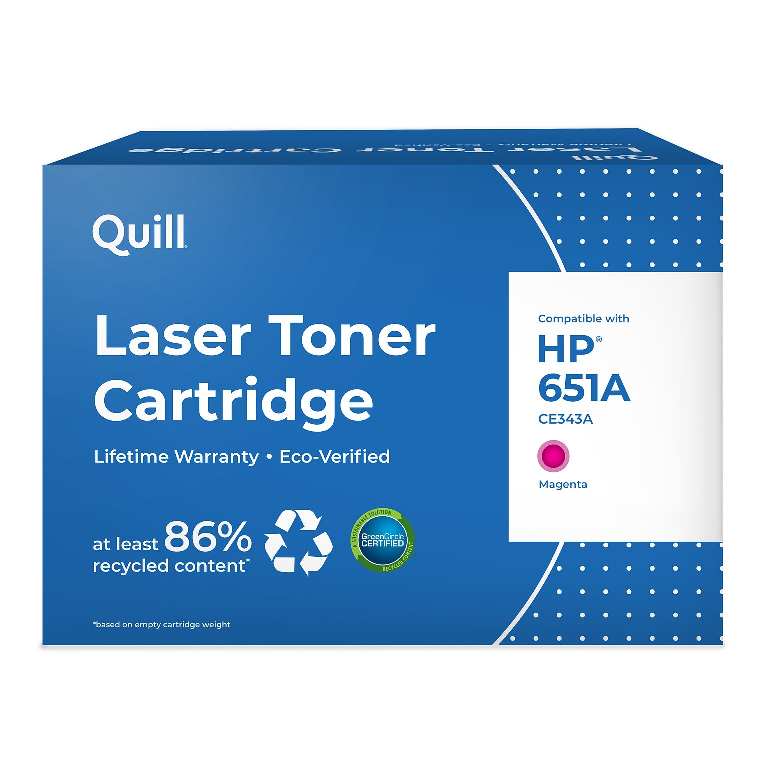 Quill Brand® Remanufactured Magenta Standard Yield Toner Cartridge Replacement for HP 651A (CE343A) (Lifetime Warranty)