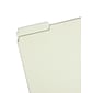 Smead Pressboard File Folder, 1/3-Cut Tab, 2 Expansion, Letter Size, Gray/Green, 25/Box (13234)