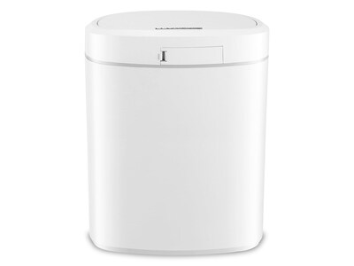 Nine Stars Plastic Sensor Trash Can, 2.6-Gallon, White (DZT-10-29)