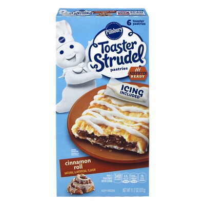 Pillsbury Toaster Strudel, Cinnamon Roll, 11.7 oz, 36/Pack (600-04144)