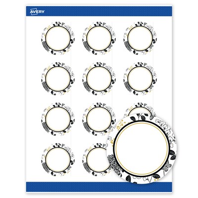 Avery Round Laser/Inkjet Multipurpose Labels, 2, White, 120/Pack (19479371019)