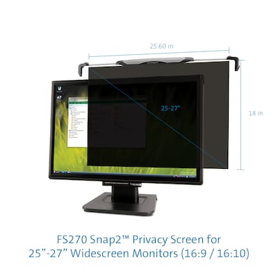 Kensington Snap2 Anti-Glare Privacy Screen for 25 - 27 Widescreen Monitors, 16:9/16:10 (K58400WW)
