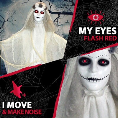 Haunted Hill Farm Life-Size Animatronic Ghost Bride (HHBRIDE-2FLSA)