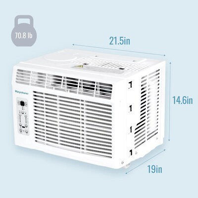 Keystone 12,000 BTU Window-Mounted Air Conditioner with Follow Me LCD Remote Control, White (KSTAW12CE)
