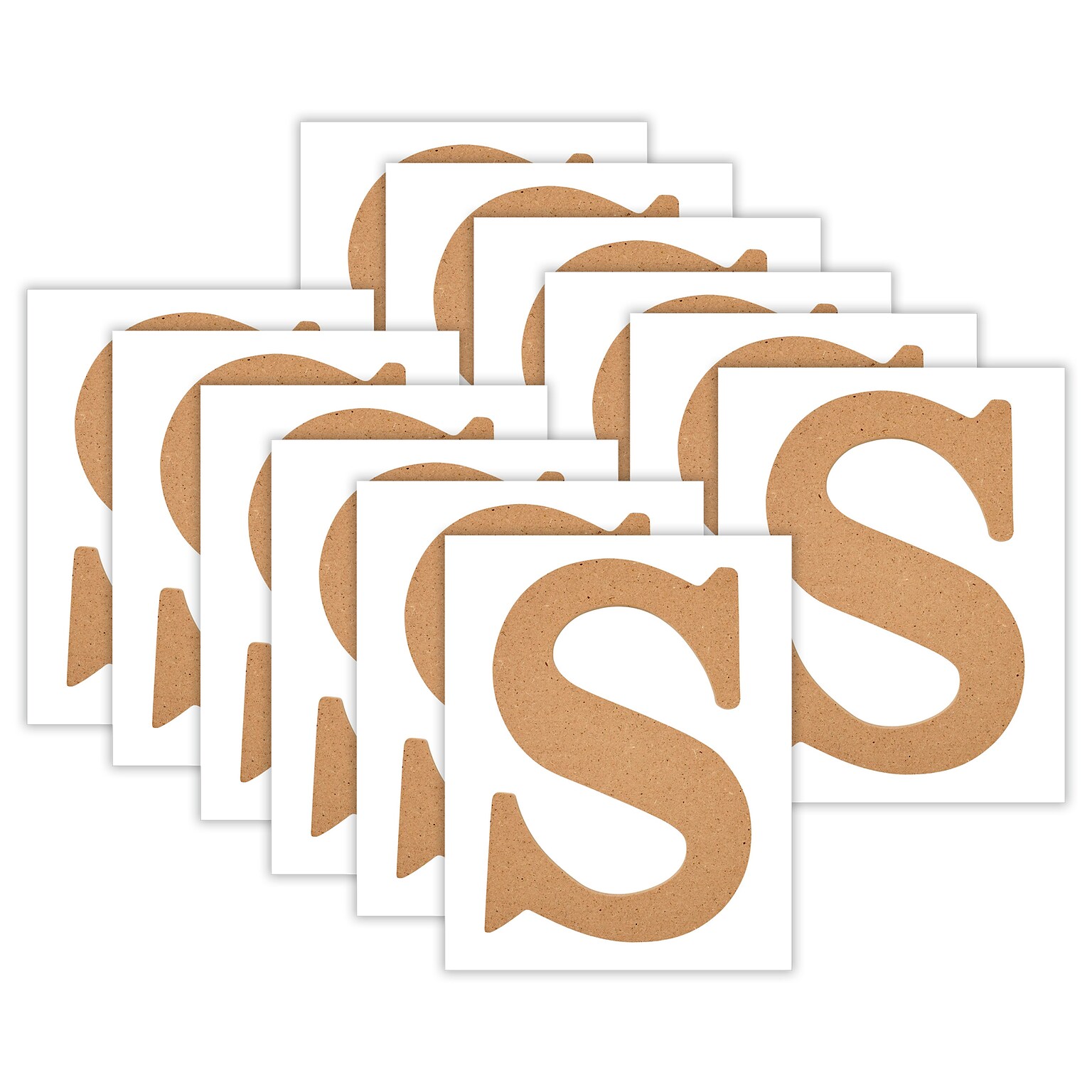 Plaid MDF Letters, 5, Brown Oxide, 12/Pack (PDE63572-12)