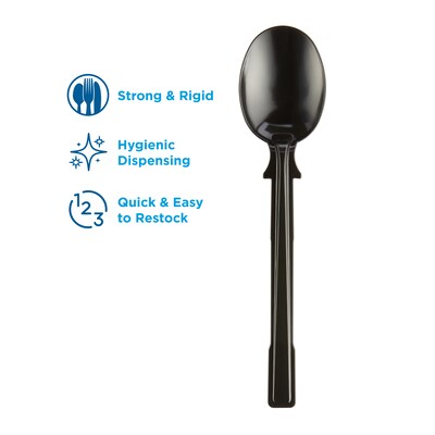 Dixie Ultra SmartStock Series-T Polystyrene Soup Spoon Refill, Black, 960/Carton (DUSSS5)