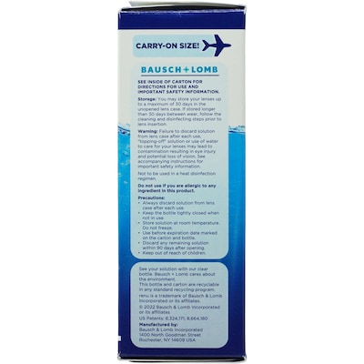 Renu Advanced Formula, 2 oz Bottle, 6 Bottles/Bag, 18 Bags/Carton