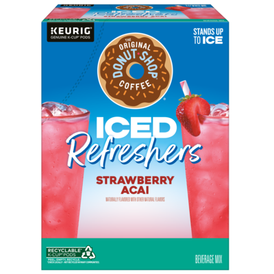 The Original Donut Shop Iced Refreshers Strawberry Acai, Keurig® K-Cup® Pods, 20/Box (5000379382)