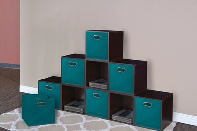 Niche Cubo 29.93 Qt. Foldable Fabric Storage Bins, Teal, 12/Pack (HTOTE12PKTL)