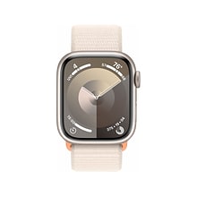 Apple Watch Series 9 (GPS) Smartwatch, 41mm, Starlight Aluminum Case with Starlight Sport Loop (MR8V