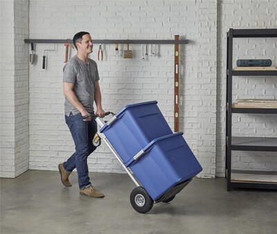 Cosco 4-in-1 Folding Series Convertible Hand Truck, 1000 lb. Capacity, Silver/Black (12323ASB1E)