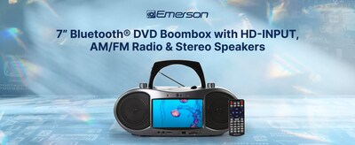 Emerson Bluetooth Boombox Radio, Black (EDL-2560H)