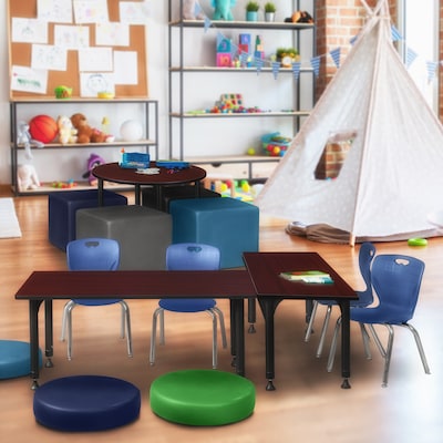 Regency Kee 42 x 30 Height Adjustable Classroom Table - Mahogany (MT4230MHAPBK)