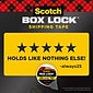 Scotch Box Lock Shipping Packing Tape, 1.88 in x 54.6 yds., Clear, 3/Pack (3950-3)