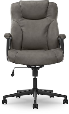 Serta Hannah II Bonded Leather Executive Chair, Gray (43672A)