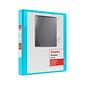 Staples® Standard 1" 3 Ring View Binder with D-Rings, Teal (58652)
