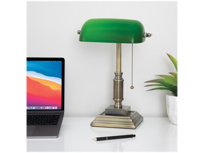 V-Light LED Desk Lamp, 14.75"H, Green Antique Bronze (9VS688029AB)