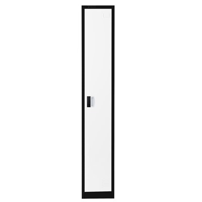 AdirOffice 72"H Single Tier Black/White Storage Locker (ADI629-201-B-W-DL)