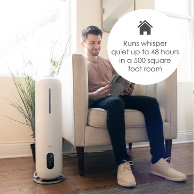 Crane Ultrasonic Cool Mist Tower Humidifier 2 Gallon White EE