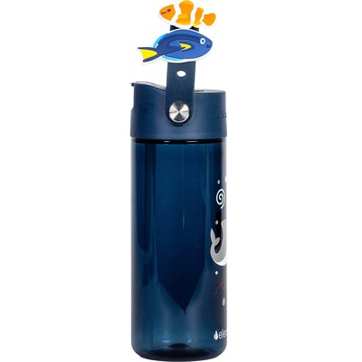 Elemental Splash Charm Plastic Water Bottle, 18 oz., Shark Friends (EMLETR18SF31C)