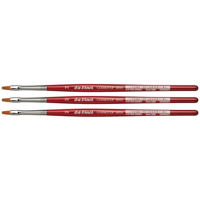 da Vinci COSMOTOP-SPIN Watercolor Synthetic Silkpainting Flat Brush, Size 2, 3 /Pack (DVXVA58802-3)