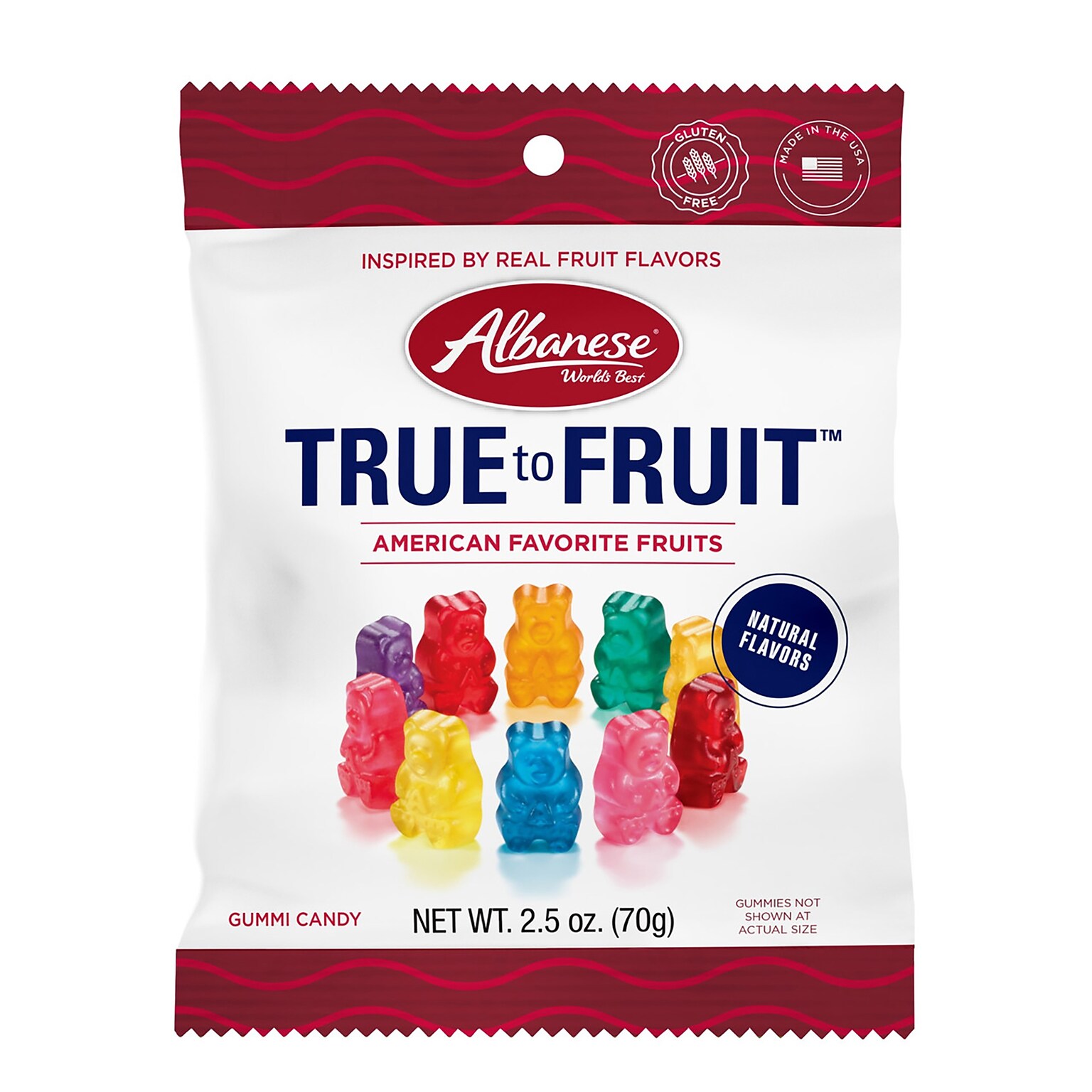 Albanese True to Fruit Variety Fruit Gummies, 2.5 oz., 24/Pack (220-02419)