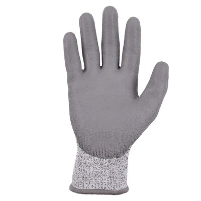 Ergodyne ProFlex 7030 PU Coated Cut-Resistant Gloves, ANSI A3, Gray, Large, 12 Pair (10454)