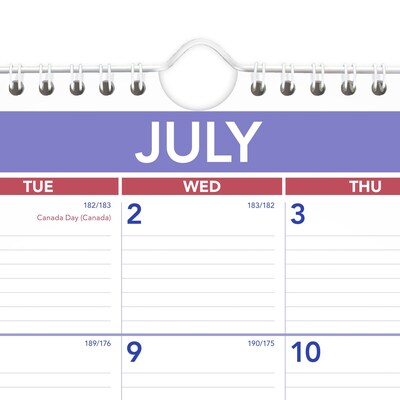 2025-2026 AT-A-GLANCE 15" x 12" Academic Monthly Wall Calendar, Purple/Red (AY8-28-26)