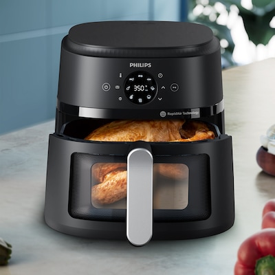 Philips 2000 6.5 Qt. Air fryer with Window, Black (NA23100)