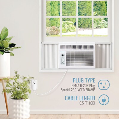 Keystone 230-Volt 12,000 BTU Window Air Conditioner with Remote, White (KSTHW12B)
