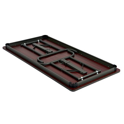 ICEBERG Premium Folding Table, 96" x 30", Mahogany (55234)
