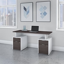 Bush Business Furniture Jamestown 60W Desk with 4 Drawers, Storm Gray/White (JTN017SGWHSU)