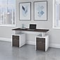 Bush Business Furniture Jamestown 60"W Desk with 4 Drawers, Storm Gray/White (JTN017SGWHSU)