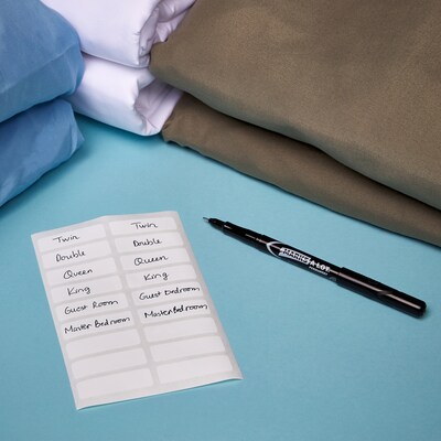 Avery No-Iron Fabric Waterproof Labels, 1/2" x 1-3/4", Handwrite Only, 180 Labels/Pack (40721)