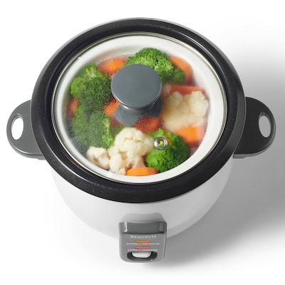 Starfrit SRFT024734 Electric Rice Cooker with Ceramic Coating, White (SRFT024734)