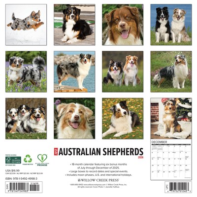 2026 Willow Creek Australian Shepherds 12 x 12 Monthly Wall Calendar (49983)