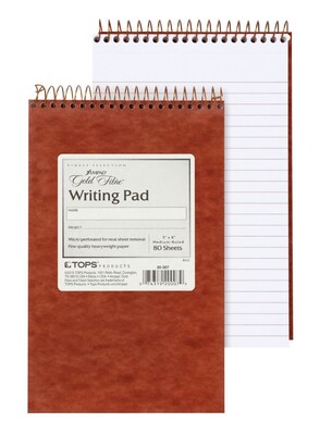 Ampad Gold Fibre Notepad, 5 x 8, College Ruled, White, 80 Sheets/Pad (20-007)