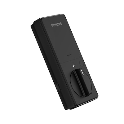 Philips Home Access 1000 Series Matte Black Single Cylinder Electronic Deadbolt with Lighted Keypad Touchscreen and KEY access