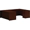 HON Mod 66W x 96D U-Shaped Computer Desk with 2 Support Pedestals, Traditional Mahogany (HLPL6696U