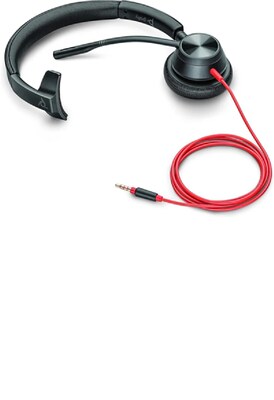 Poly Blackwire 3315 Monaural Noise Canceling Headset, Black (85R07AA)