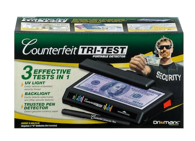 Dri Mark Tri Test Counterfeit Detection Machine, Black (351TRI)