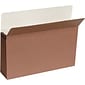 Quill Brand® Reinforced File Pocket, 5 1/4" Expansion, Letter Size, Brown, 10/Box (7Q1534)