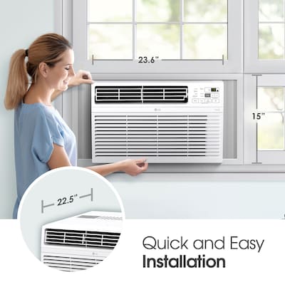 LG 115-Volt 12,000 BTU Window Air Conditioner with Remote, White (LW1224RD)