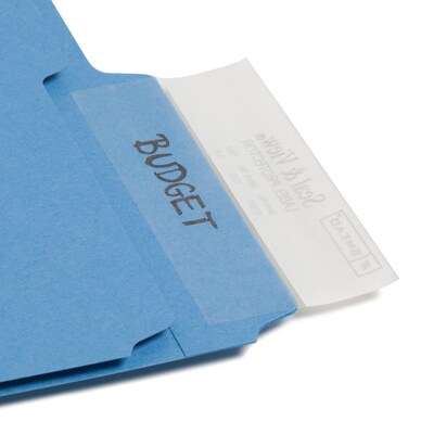 Smead Seal & View Label Protectors, 3-1/2" x 1-11/16", Clear, 100/Pack (67600)
