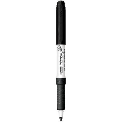 BIC Intensity Dry Erase Markers, Fine Tip, Black, 12/Pack (GDE11BLK)