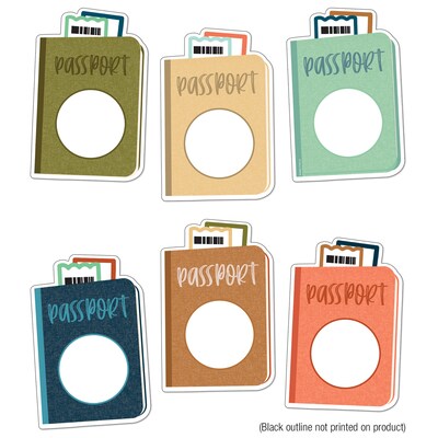 Carson Dellosa Education Lets Explore Passports Cut-Outs, 36/Pack, 3 Packs/Bundle (CD-120633-3)