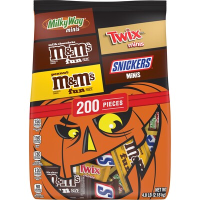 Mars Halloween Milk Chocolate Variety Candy Pack, 76.94 oz., 200 Pieces (462823)